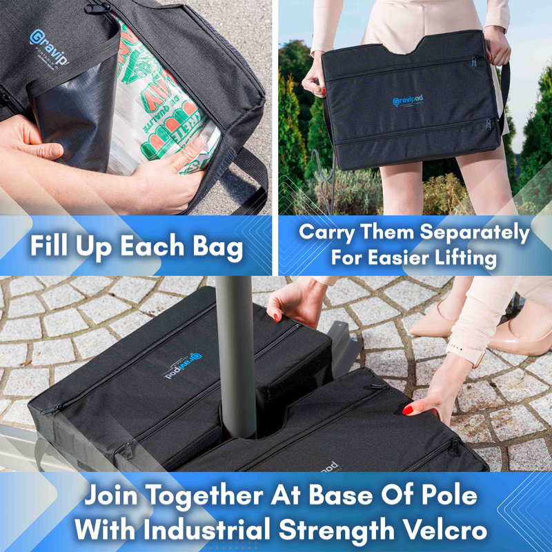 Gravipod Duo Direct Detachable Umbrella Base Weight Bags Up to 100